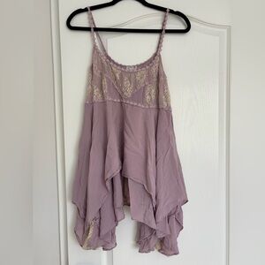 Free people Elegant Lavender Lace Trim Women's dress